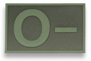 Parche Grupo Sanguineo Verde (0-) 5,4 Cm x 3,4 Cm