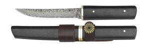 Cuchillo Albainox Acero Damasco 73 Capas Madera Ebano