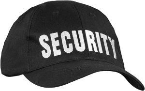 Gorra SECURITY Bordada Negra