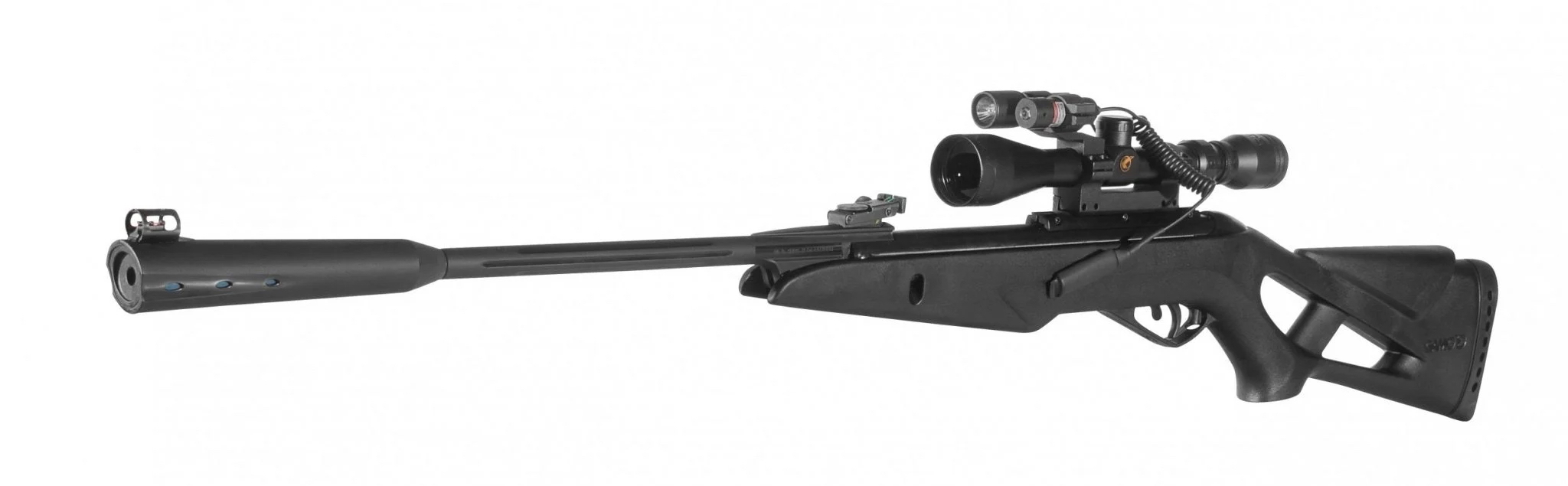 Rifle Aire Comprimido GAMO Whisper X 5,5 mm + Visor + Laser + Linterna
