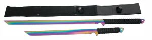 Machete Y Cuchillo Ninja Rainbow Con Funda