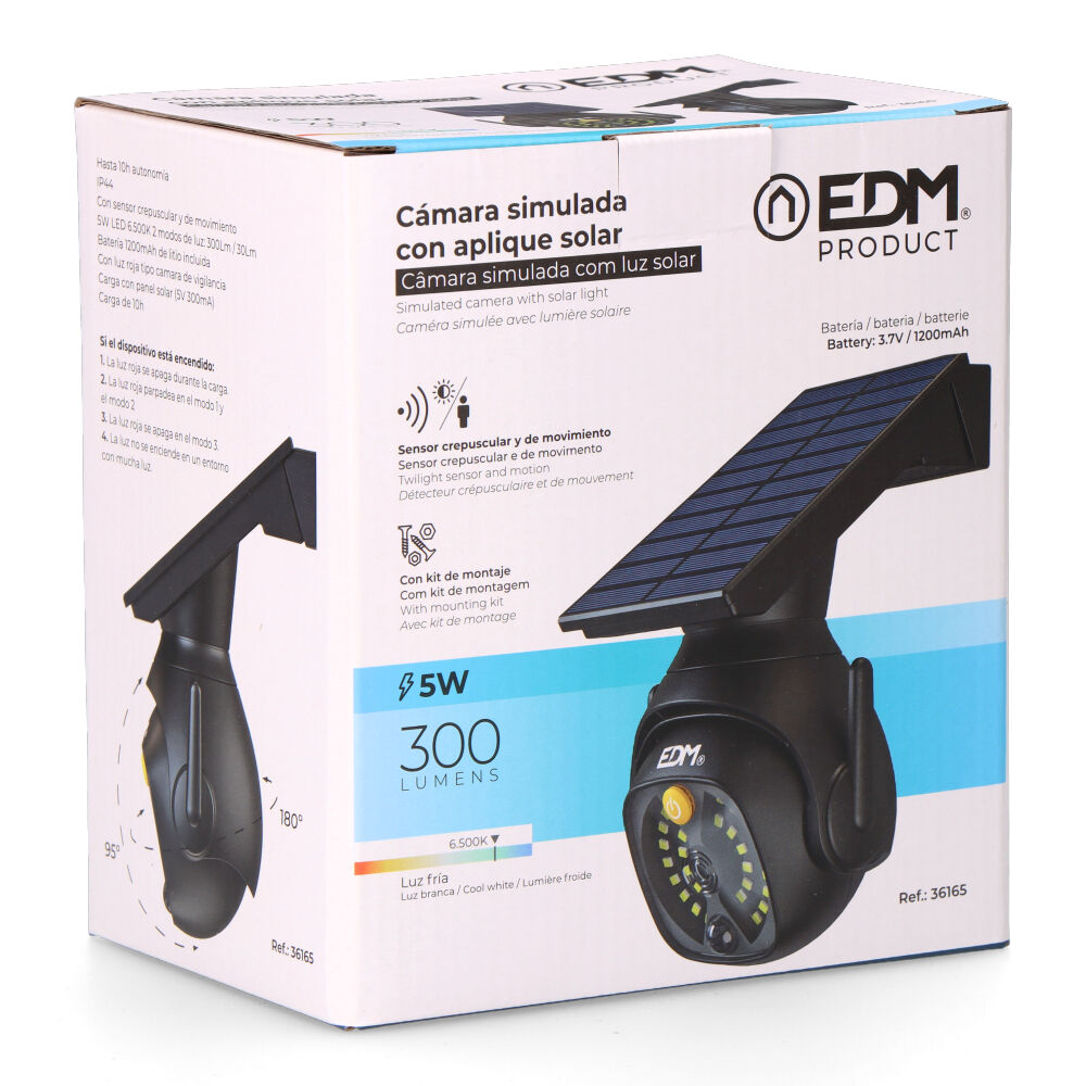 Camara Seguridad Simulada Con Aplique Solar - Imagen 4