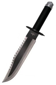 Cuchillo RAMBO Hoja Negra Con Funda
