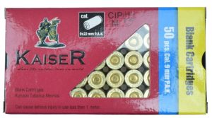 Municion Fogueo 9x22 mm Knall Kaiser (50 Und)