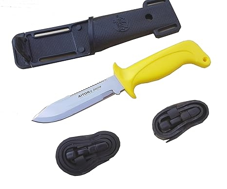 Cuchillo Submarinismo AITOR Tiburon Amarillo - Imagen 2
