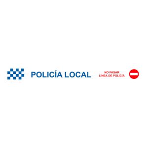 Cinta Balizamiento Policia Local 75 mm x 0.05 mm x 200 m