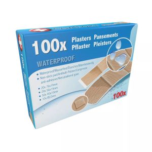 Caja Tiritas Adhesivas Impermeables 100 Und