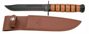 Cuchillo U.S.M.C Kabar Madera Funda Cuero Marron